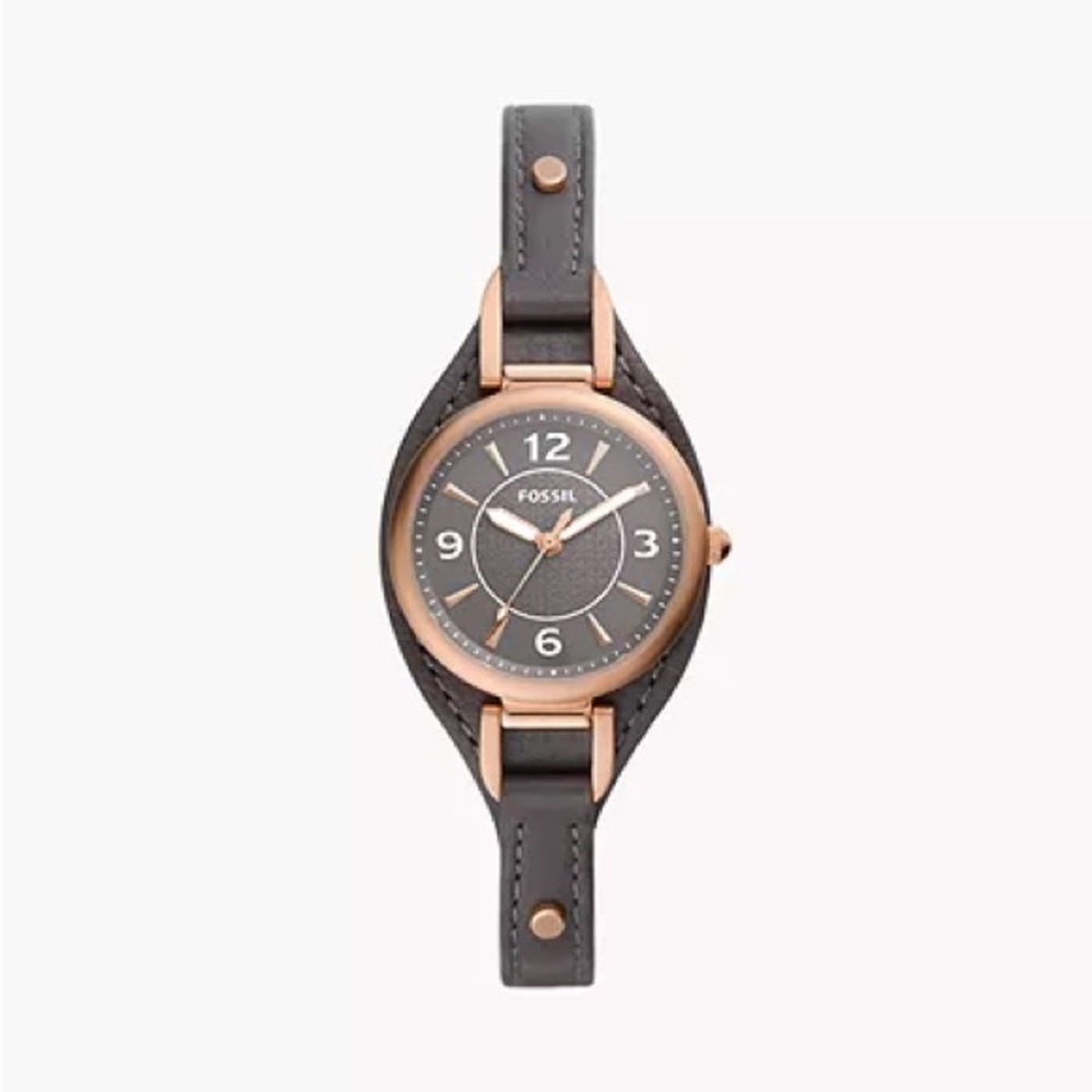 CARLIE THREE-HAND LITEHIDE™ LEATHER WATCH